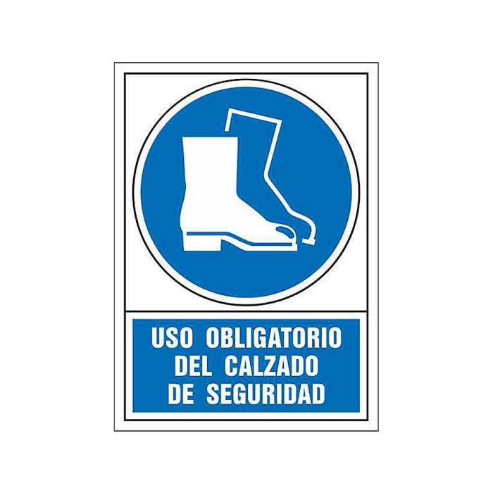 Pictograma Syssa Señal De Obligacion Uso Obligatorio Del Calzado De Seguridad En Pvc 245x345 mm 1