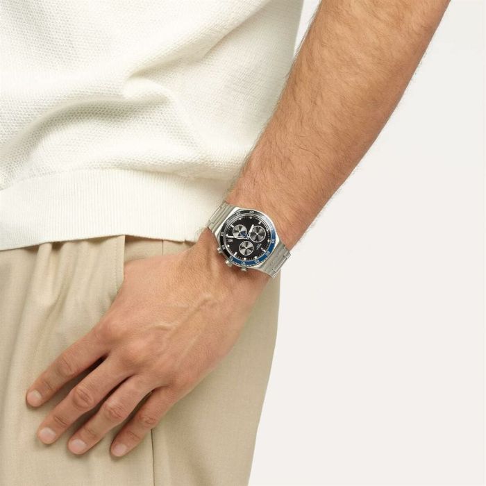 Reloj Hombre Swatch YVS507G Negro Plateado 1