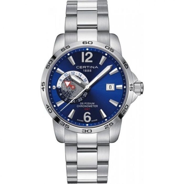 Reloj Hombre Certina DS PODIUM GMT AUTOMATIC SS BLUE COSC (CONTRôLE OFFICIEL SUISSE DES CHRONOMèTRES) (Ø 41 mm) Reloj Hombre Certina DS PODIUM GMT AUTOMATIC SS BLUE COSC (CONTRôLE OFFICIEL SUISSE DES CHRONOMèTRES) (Ø 41 mm)