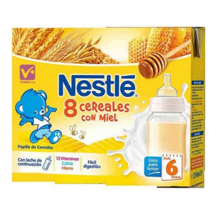 Papilla Nestle Leche y Cereales con Miel (2 x 250 ml)