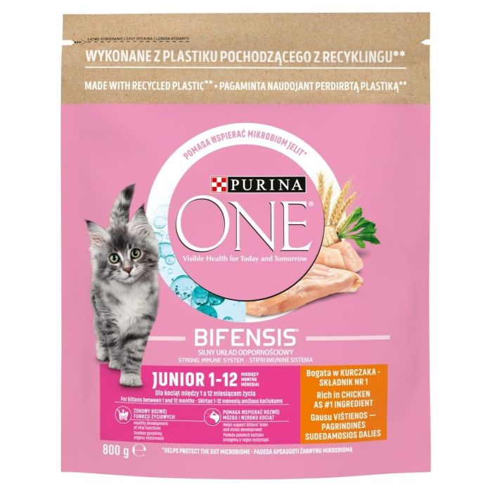 Comida para gato Purina One Bifensis Junior Pollo 800 g Comida para gato Purina One Bifensis Junior Pollo 800 g