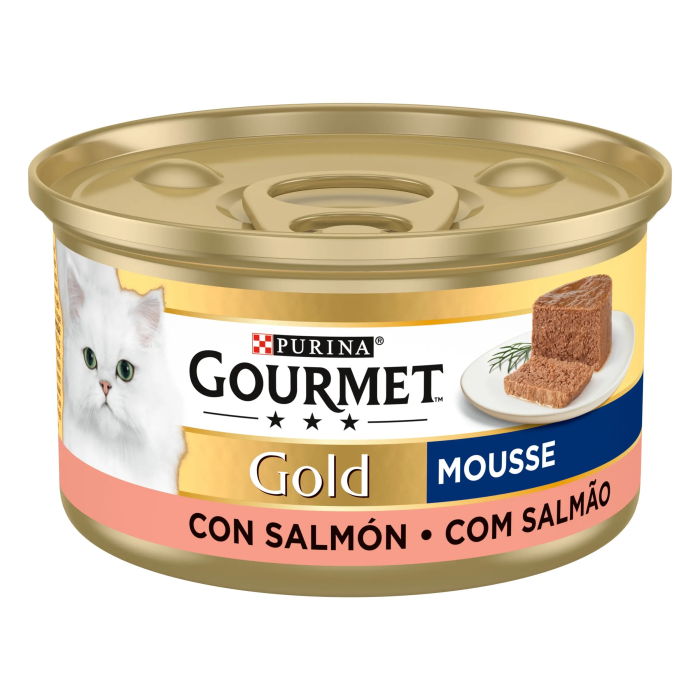 Purina Gourmet Gold Single Mousse Salmon 24x85 gr