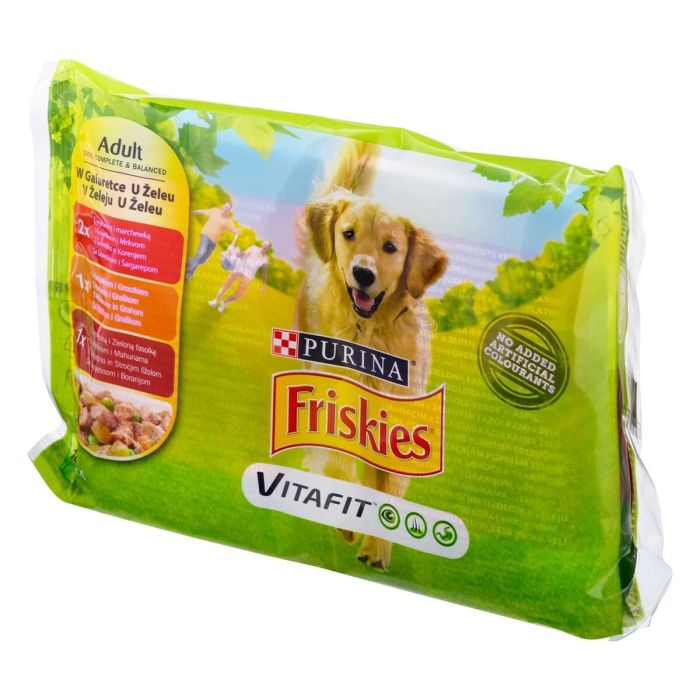 Comida húmeda Purina Friskies Pollo Ternera Cordero Guisantes Judías Verdes Zanahoria 4 x 100 g 1 Comida húmeda Purina Friskies Pollo Ternera Cordero Guisantes Judías Verdes Zanahoria 4 x 100 g 1