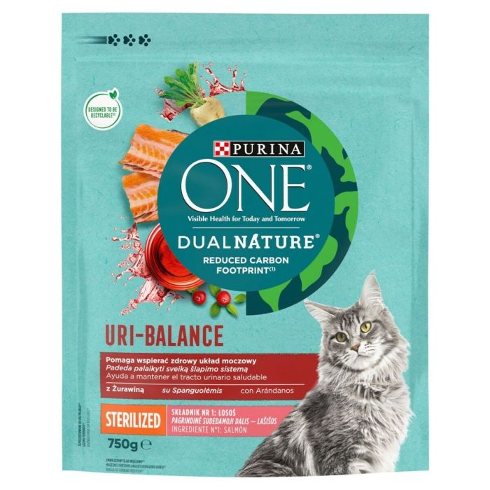 Comida para gato Purina Dual Nature Uri-Balance Sterilized Adulto Salmón 750 g Comida para gato Purina Dual Nature Uri-Balance Sterilized Adulto Salmón 750 g