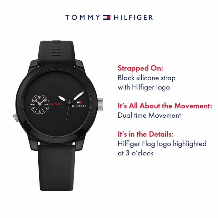 Reloj Hombre Tommy Hilfiger DENIM Negro (Ø 44 mm) 2