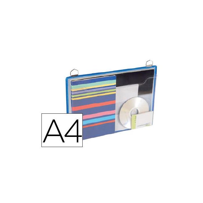 Funda Para Colgar Tarifold Din A4 Anilla Metalica Formato Horizontal Pack De 5 Unidades Color Azul