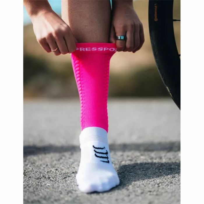 Calcetines Deportivos Compressport Pro Racing Rosa oscuro 1