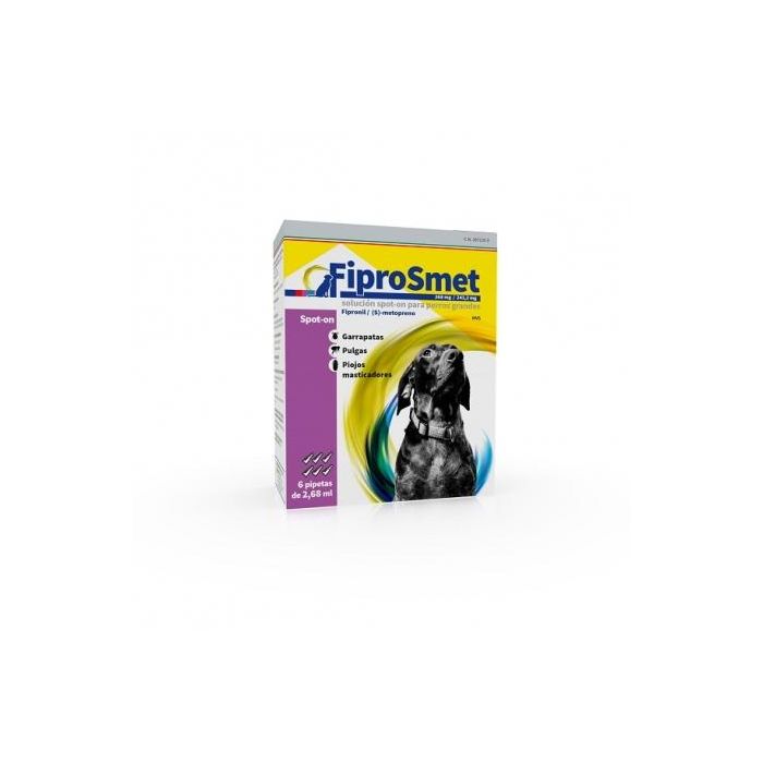 Fiprosmet Pipetas para Perros 2.68 mL Pack de 6