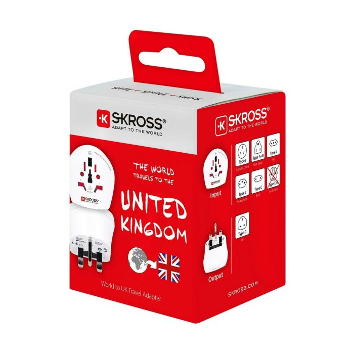 Adaptador de Corriente Skross 1500225-e Internacional Reino Unido 1