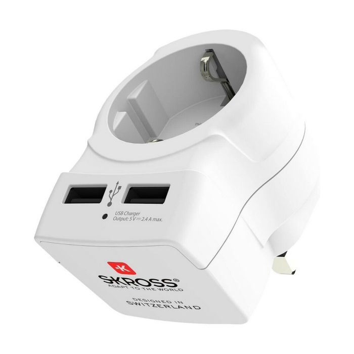 Adaptador de Corriente Skross 1500280 USB x 2 Europeo Reino Unido 3