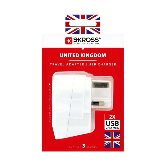 Adaptador de Corriente Skross 1500280 USB x 2 Europeo Reino Unido 2
