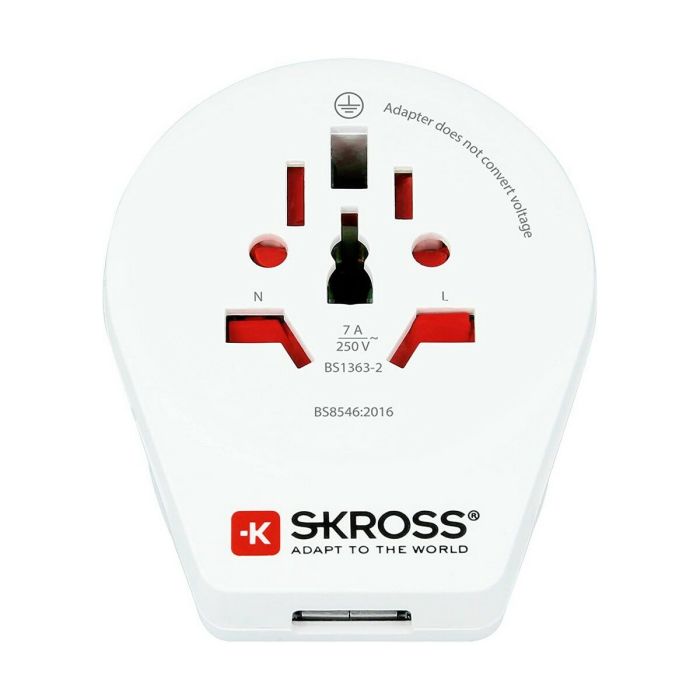 Adaptador de Corriente Skross 1500267 Reino Unido Internacional 1 x USB 3