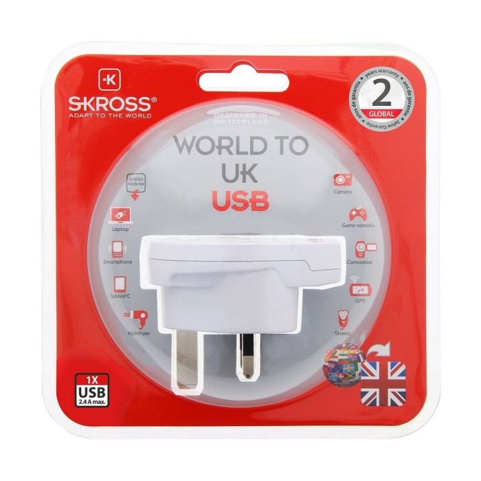 Adaptador de Corriente Skross 1500267 Reino Unido Internacional 1 x USB 1