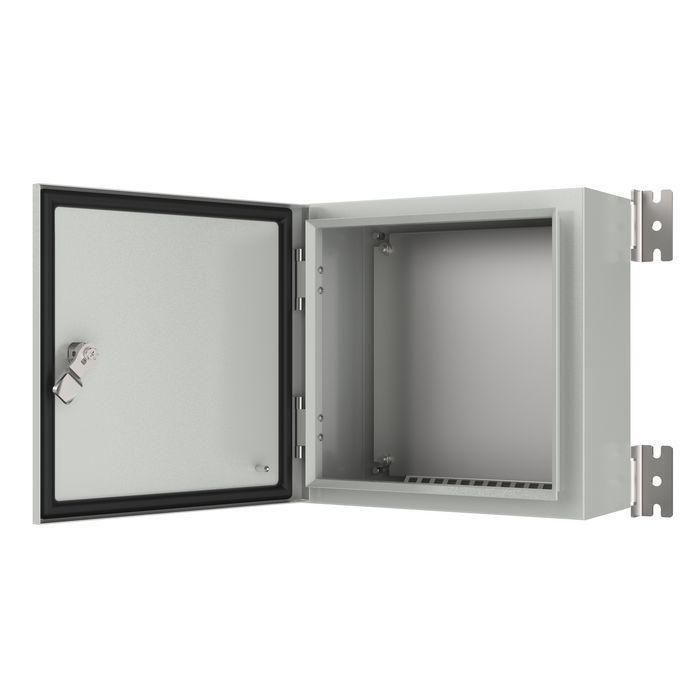 Lanview Caja mural IP65 W:300 x H:300 x D:150mm Blanca con placa de montaje 1