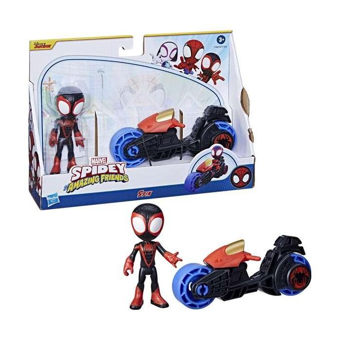 Figura spidey 10 cm con motocicleta - modelos surtidos