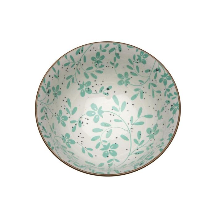 Bol Flores Turquesas Versa 14x8 cm Porcelana (6 Unidades) 1 Bol Flores Turquesas Versa 14x8 cm Porcelana (6 Unidades) 1