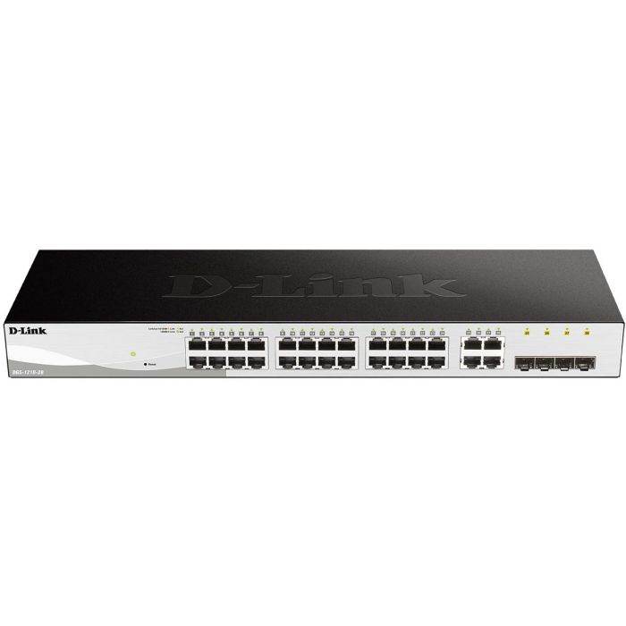D-Link DGS-1210-28 Switch de Red Gestionable Inteligente 24 Puertos RJ-45 Gigabit y 4 Puertos SFP con Seguridad Avanzada
