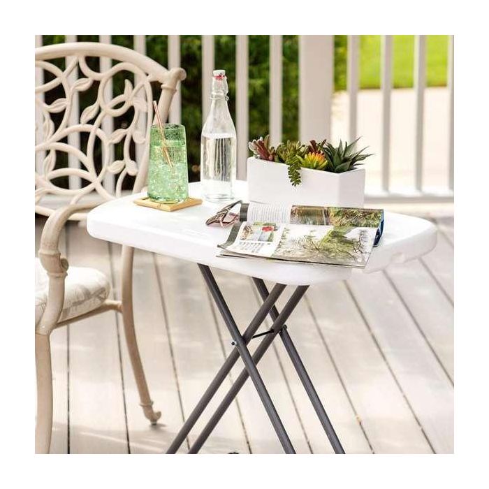 Mesa auxiliar plegable regulable 3 posiciones lifetime 66x46xh61/71 cm 6 Mesa auxiliar plegable regulable 3 posiciones lifetime 66x46xh61/71 cm 6