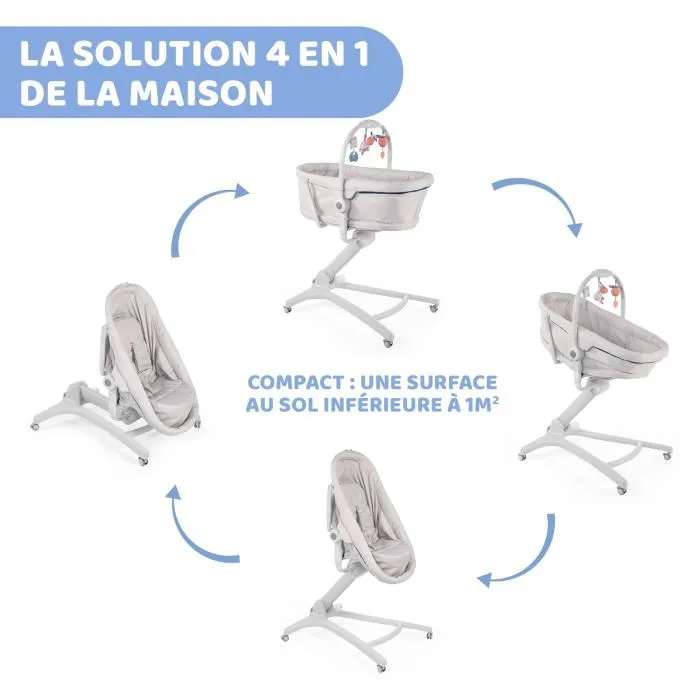 Chicco Transat Baby Hug 4 en 1 Glacial 2