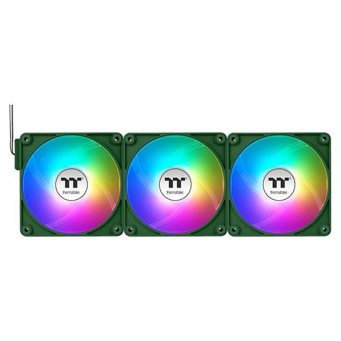Thermaltake CT120 EX Reverse ARGB Sync Ventilador de PC 120mm Racing Green Pack 3, 500-2000 RPM, 31.2 dB 2 Thermaltake CT120 EX Reverse ARGB Sync Ventilador de PC 120mm Racing Green Pack 3, 500-2000 RPM, 31.2 dB 2