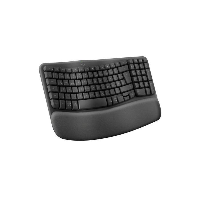 Logitech Wave Keys Teclado Ergonómico Inalámbrico con Reposamuñecas Acolchado Bluetooth y Logi Bolt, Multi-OS 3 Logitech Wave Keys Teclado Ergonómico Inalámbrico con Reposamuñecas Acolchado Bluetooth y Logi Bolt, Multi-OS 3