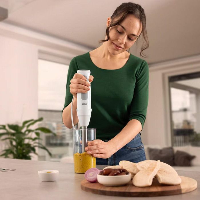Braun MultiQuick 5 MQ 50001 M Batidora de inmersión 1000W, 21 Velocidades, Acero Inoxidable, Vaso, Sin BPA Gris/Blanco 1 Braun MultiQuick 5 MQ 50001 M Batidora de inmersión 1000W, 21 Velocidades, Acero Inoxidable, Vaso, Sin BPA Gris/Blanco 1