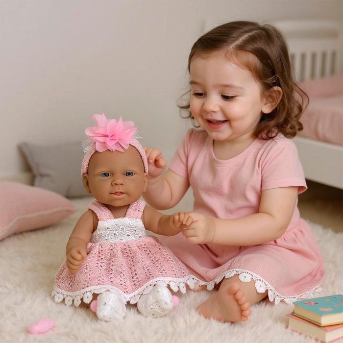 Muñeca 26Cm Conjunto Vestido Rosa T01066 3 Muñeca 26Cm Conjunto Vestido Rosa T01066 3