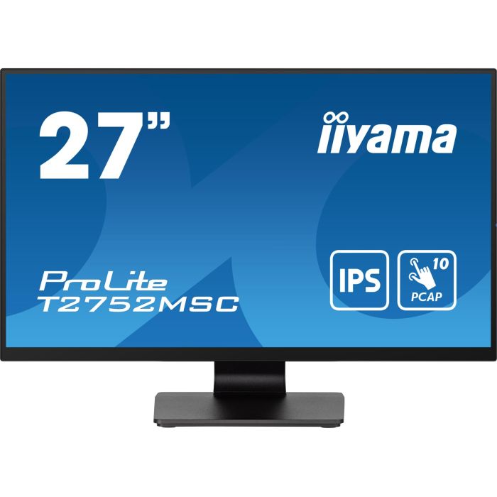 iiyama ProLite T2752MSC-B1 Monitor Táctil 27" FHD IPS 1920x1080 Negro 5ms 60Hz HDMI DP USB Altavoces 15