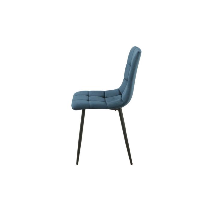 Silla Romimex Azul Terciopelo Metal 45 x 89 x 55 cm 3