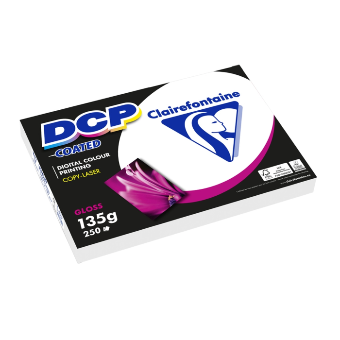 Clairefontaine Papel Fotocopiadora Color DCP Coated Glossy Din A4 135 Gramos Paquete 250 Hojas Acabado Brillo 1