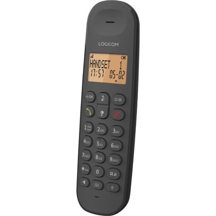 Teléfono inalámbrico fijo - LOGICOM - DECT ILOA 155T SOLO - Negro - Con contestador automático 2