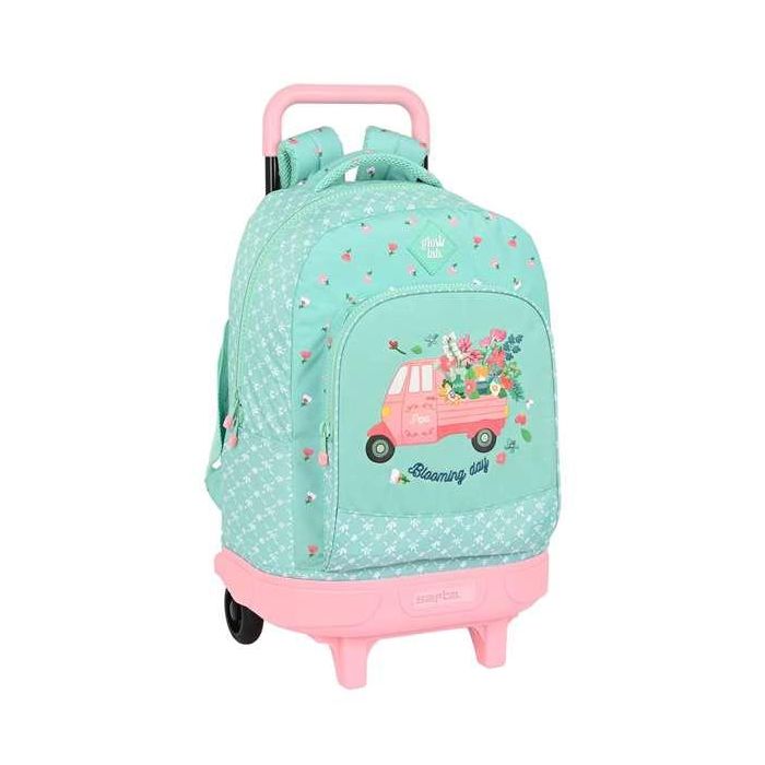 Mochila Escolar con Ruedas Glow Lab Pepa Verde 33 X 45 X 22 cm