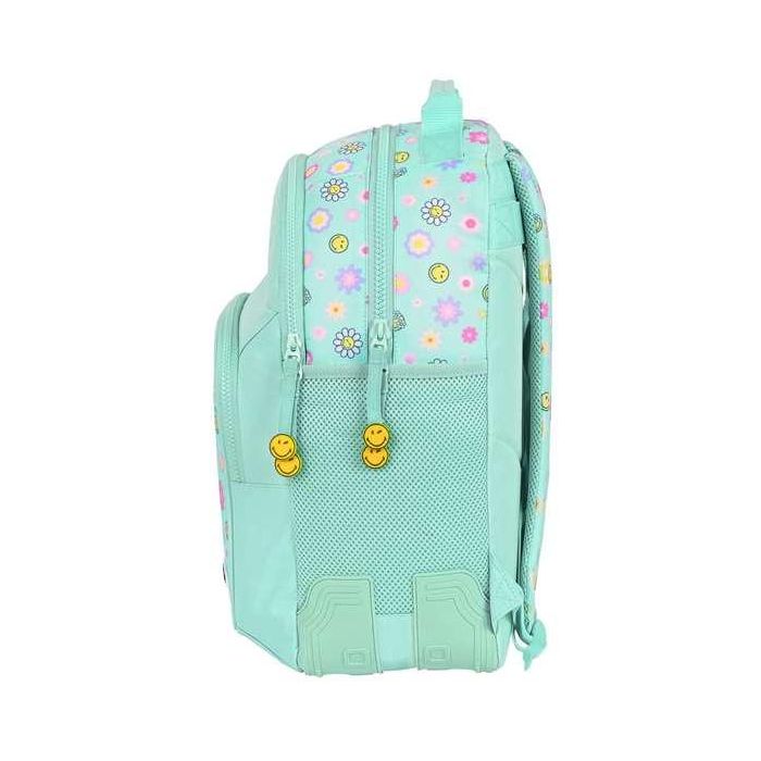 Mochila Escolar Smiley Summer fun Turquesa 32 x 42 x 15 cm Doble 2 Mochila Escolar Smiley Summer fun Turquesa 32 x 42 x 15 cm Doble 2