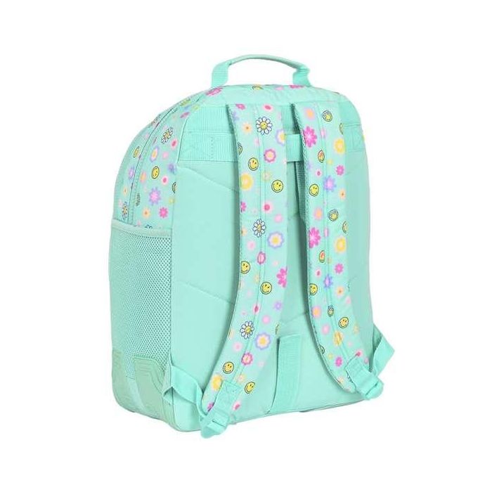 Mochila Escolar Smiley Summer fun Turquesa 32 x 42 x 15 cm Doble 4 Mochila Escolar Smiley Summer fun Turquesa 32 x 42 x 15 cm Doble 4