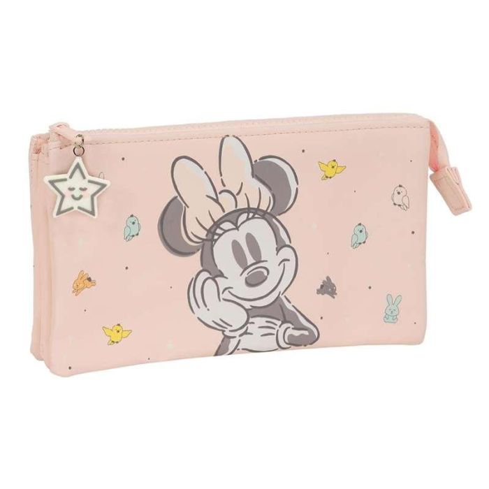 Bolso Escolar Portatodo Safta Triple Minnie Mouse Baby 120x220x30 mm