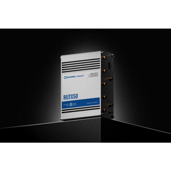 Teltonika Networks RUTX50 Router 5G Industrial Dual SIM, 5x Gigabit Ethernet y Wi-Fi Doble Banda 5 Teltonika Networks RUTX50 Router 5G Industrial Dual SIM, 5x Gigabit Ethernet y Wi-Fi Doble Banda 5