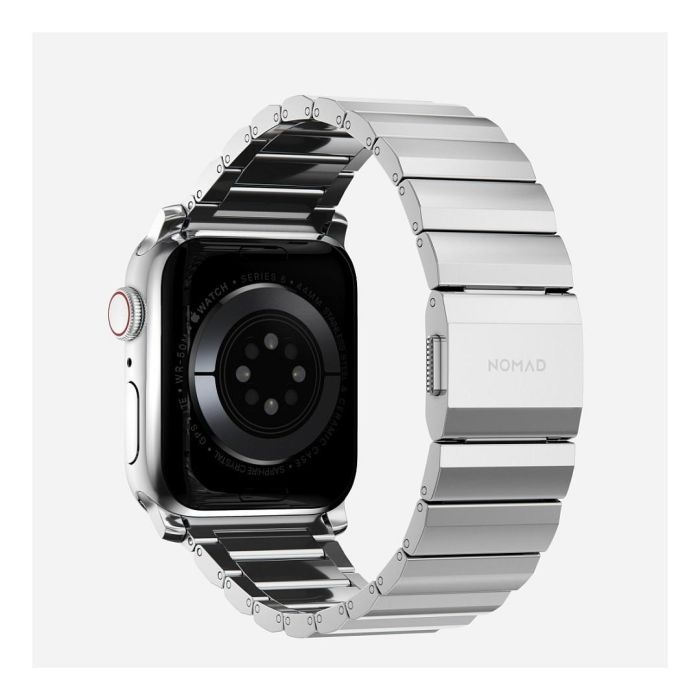 Nomad NM1A4HSXS0 Strap Acero Inoxidable Plata V2 para Apple Watch Series 7, 6, SE y anteriores modelos - 42/44/45/49mm 2 Nomad NM1A4HSXS0 Strap Acero Inoxidable Plata V2 para Apple Watch Series 7, 6, SE y anteriores modelos - 42/44/45/49mm 2
