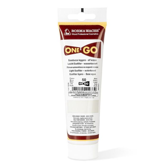 Duver Tubo Masilla One-Go! Blanco 250g para Madera y Pared, Reparación Rápida de Grietas y Agujeros 0 Duver Tubo Masilla One-Go! Blanco 250g para Madera y Pared, Reparación Rápida de Grietas y Agujeros 0