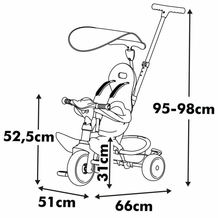 Smoby SMO7600741403 Triciclo para Bebés Beige 2 Smoby SMO7600741403 Triciclo para Bebés Beige 2