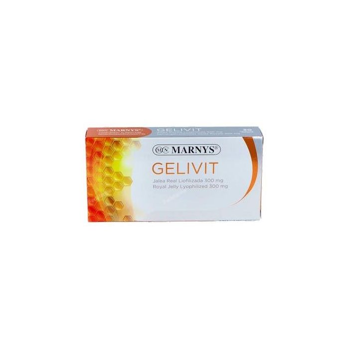 MARNYS Gelivit Jalea Real Liofilizada 300 mg, equivalente a 900 mg de Jalea Real Pura, 30 cápsulas
