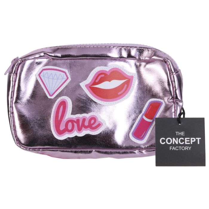 The Concept Factory Riñonera Infantil Rosa Metalizado Plástico 1