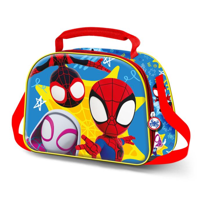 Bolsa Portamerienda 3D Amazing Marvel Spiderman Rojo