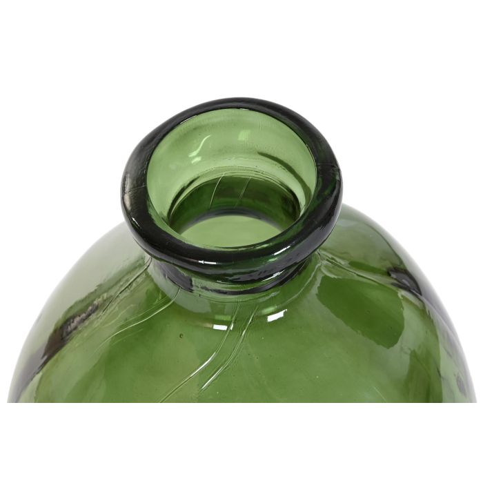DKD Home Decor Jarron Urban de Cristal Reciclado Diseño Orgánico Verde Oscuro 43L - 73 cm Alto x 34 cm Ancho 1