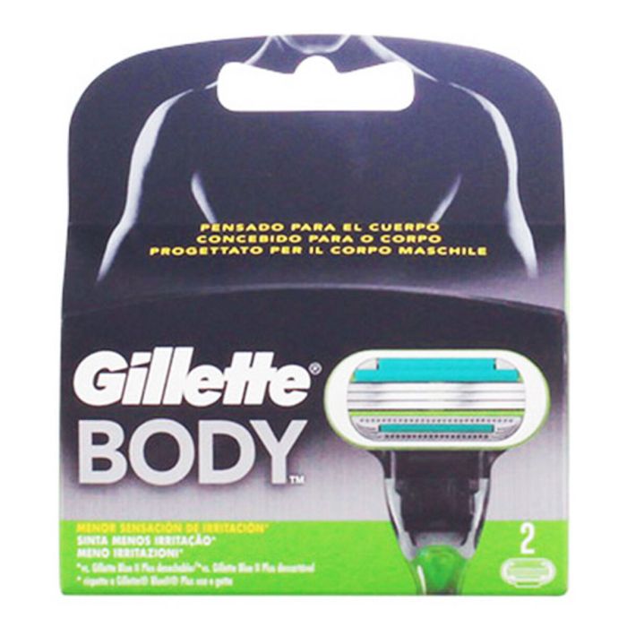 Recambio de Hojas de Afeitar Body Gillette Body (2 uds) (2 Unidades)