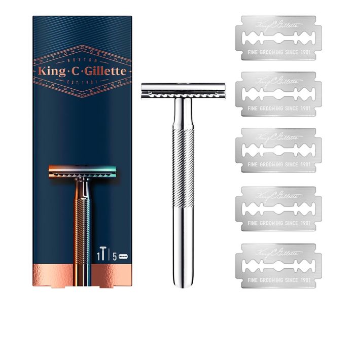 Gillette King Double Edge Safety Razor + 5 Blades Gillette King Double Edge Safety Razor + 5 Blades