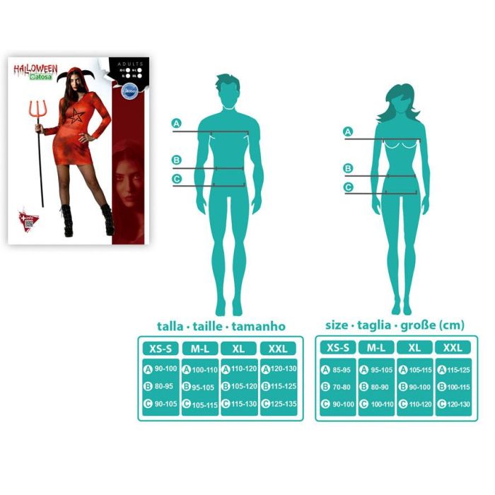 Disfraz Vestido Demonia Rojo Mujer Adulto 3 Disfraz Vestido Demonia Rojo Mujer Adulto 3