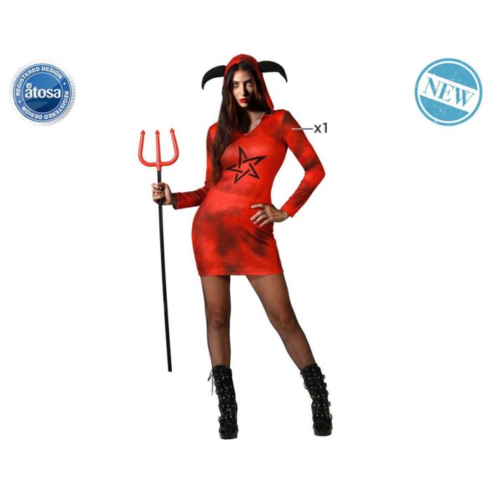 Disfraz Vestido Demonia Rojo Mujer Adulto Disfraz Vestido Demonia Rojo Mujer Adulto