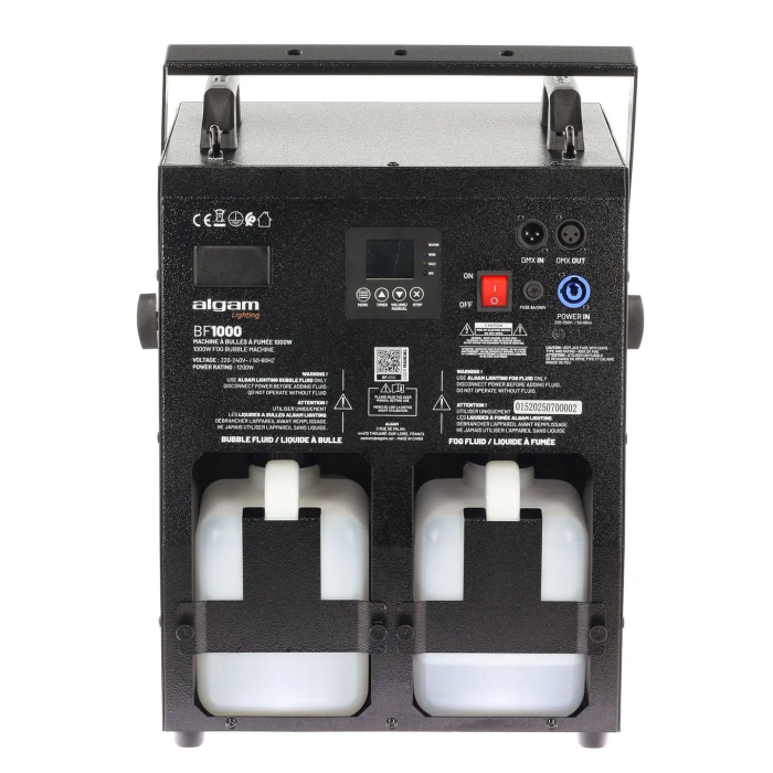 ALGAMLIGHT Máquina de Burbujas y Humo Profesional 1000W con LED RGB y Control Remoto para Eventos y Escenarios