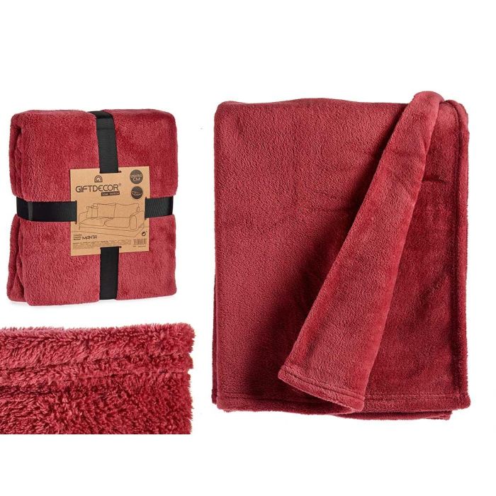Giftdecor Manta Coral 125x150 cm Rosa Fuerte (12 Unidades)