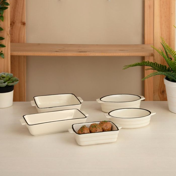 Quid Cazuela Ovalada Cocco Gres Apta Horno Microondas Lavavajillas Blanca 18x11x4 cm Pack 12 Unidades 1 Quid Cazuela Ovalada Cocco Gres Apta Horno Microondas Lavavajillas Blanca 18x11x4 cm Pack 12 Unidades 1